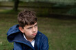 © Мар'ян Філь - A young boy argued with his mother and sits in the park and thinks, pondering who was to blame for the quarrel, boy is sad, he is sorry that he upset his mother