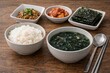 © snowdrop - Korean seaweed soup set with rice and sides
