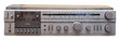 © freechoice - Silver analog hi-fi stereo music system displaying a cassette player and radio tuner