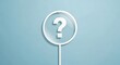 © Dwip - A large question mark on a sign against a blue background