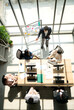© Wosunan - Top view of group business leader presenting information to a team during a meeting