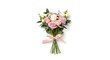 © Danial.Mehedi - Bouquet of Pink and White Roses with Green Leaves and Pink Bow stock (30