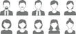 © ALEX BIN - Diverse group of faceless people icons in grayscale tones high quality professional detailed modern elegant stylish vector set for design