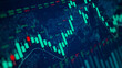 © KanawatTH - Abstract digital candlestick chart with global financial data and map background, perfect for trading, forex, crypto, and investment presentations. Financial Investment Background. 3d Rendering