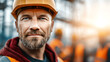 © venusvi - A confident construction worker with a hard hat, showcasing dedication and teamwork on-site amidst fellow professionals.