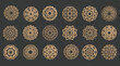 © Exjb - lotus vector mandala vector template set for cutting