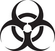© Masud - biological hazard warning sign or symbol flat vector icon for apps and websites