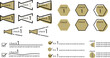 © popo - Hand drawn check icon set for explanation and step design