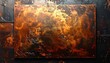 © Nice Background - bronze copper plate, steel metal sheet, dark black brown background color surface texture metallic luster