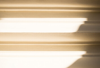  Sunlight through the blinds on the window, vintage tone.