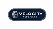 © aninurkha - Velocity Auto Care logo design featuring a stylized tire and checkmark.
