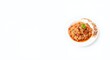 © AbstractAI - Gourmet Italian risotto with rich tomato sauce and clear copy space