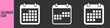 © Nort Kor - Colorful set of minimalist calendar icons for scheduling, planning, and time management. Ideal for UI/UX design, web apps, and business interfaces