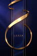 © d1sk - Golden lines on blue elegant background