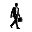© Artzen - Businessman walking with briefcase vector illustration