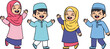 © Kiano - Happy Muslim Children Celebrating Eid alFitr.