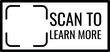 © sabelskaya - QR code black frame, scan viewfinder frame with inscription Scan to learn more, vector sticker mobile scanner, app label