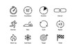 © Cali6ro - Set of 12 fitness and time management icons including stopwatch and countdown