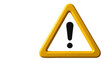 © Shankar - Highly detailed three dimensional glossy yellow warning hazard sign featuring a bold black exclamation mark illustration on transparent background