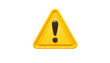 © Shankar - Highly detailed three dimensional rendering of a bright yellow triangular warning sign featuring a prominent black exclamation point on transparent background