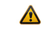 © Shankar - Weathered yellow triangular warning sign featuring a bold black exclamation mark indicating general hazard or alert on transparent background