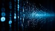 © Oleh - Binary code data streams flowing in dark cyberspace
