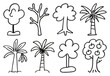 © Rawpixel.com - PNG Hand-drawn tree vector element set on transparent background