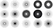© PUTUL - Abstract radial sunburst and starburst collection with fine line rays, light halos, optical ripples and explosive energy effects
