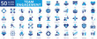 © Iconjam - Team engagement icon set collection in flat style. icon pack contain team, work, trust, bond, support, respect, unity, motivate, inspire, lead