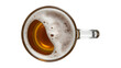 © rashid - Closeup of a nearly empty beer mug with foam