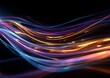 © Md Ahsan - Abstract light trails background with blue, purple, and orange colors.