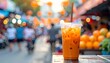 © SA7 - Thai Iced Tea Cup at Asian Street Food Market.