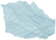 © Lyalya Go - Isolated piece of crumpled delicate blue paper with torn edges, scrap for collage scrapbooking design