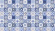 © TARIQ JAVED - Vibrant blue and white decorative tiles pattern collection
