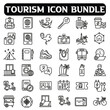 © MdRakibul - Tourism icons for travel and adventure planning
