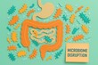 © tanapat - Microbiome disruption understanding gut health through creative visuals science infographic educational
