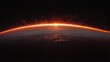 © Chok2533 - The edge of the universe, radiant cosmic horizon dividing infinite light and dark void, glowing orange-pink nebula rim, cinematic fine-art realism,