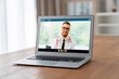 © InfiniteFlow - Doctor video call online by modish telemedicine software application for virtual meeting with patient