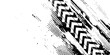 © Ismatil - Vector illustration of two dirty grunge Tire tracks fading into the horizon
