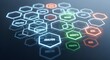 © Ahmed - Abstract Business Data Analysis Hexagon Network
