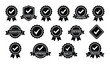 © GoDesigner - Checkmark guarantee badges vector set for retail customer loyalty and promotional campaigns