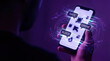 © NoLimitStudio - cyberbullying hate speech social media harassment online abuse block toxic environment concept showing a hand holding a smartphone with glitch effects and negative comments.