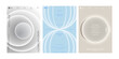 © KKK - Set of soft aesthetic gradient poster templates Minimalist abstract blurred circle backgrounds in white, blue and skin beige Modern design for cosmetic branding, beauty product ads and spa promotion