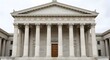 © rnroni - The grand facade of a neoclassical building with tall columns and a triangular pediment