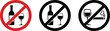 © pappa - No Alcohol and No Smoking Prohibition Sign Icon Set with Wine Glass Symbols Collection