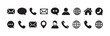 © FARJANAAKTER - Set of minimal flat design contact and communication icons for website or app interface