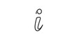 © AHMAD - Lowercase letter i in black.
