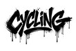 © DOBRYI VECHIR STUDYA - Graffiti style cycling typography with urban street art vibes