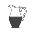© FAS - Simple black and white line drawing of a classic pitcher