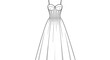 © Ayush - Elegant Corset Gown Illustration: A Stylish Fashion Design for Apparel and Creative Projects with Flowing Skirt and Delicate Straps for Garment Mockups